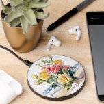 Roses in the beach design wireless charger 