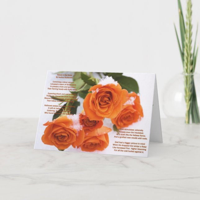 Roses in the Snow Christmas Card (Front)