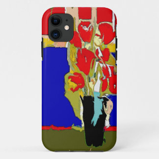 Roses In Vase Abstract Iphone cover