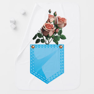 roses inside pocket baby blanket