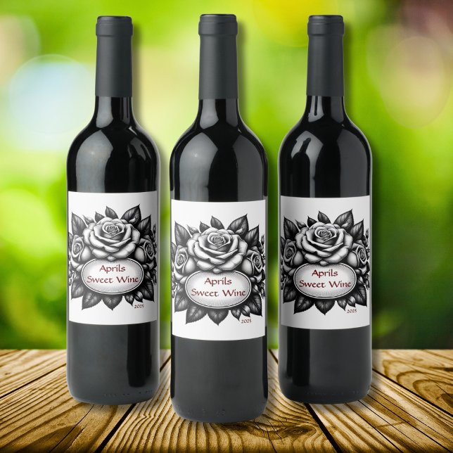 Roses Inspired Wine Label (Creator Uploaded)