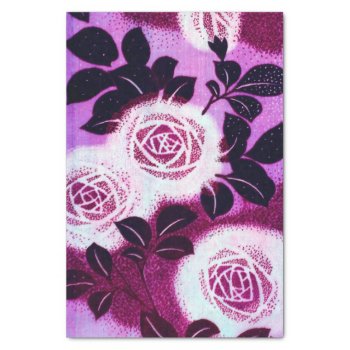 Roses  Japanese Vintage Design Tissue Paper by Wagaraya at Zazzle