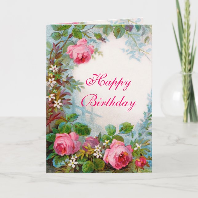 ROSES & JASMINES, Happy Birthday Card (Front)
