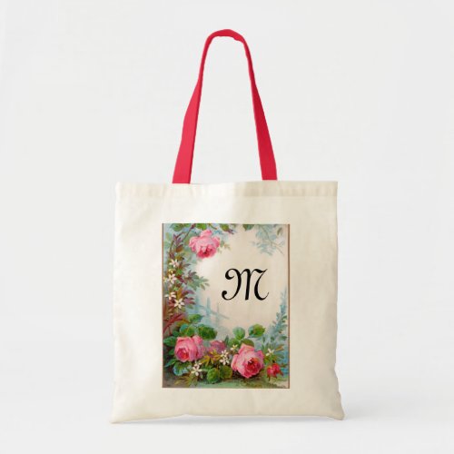 ROSES  JASMINES MONOGRAM TOTE BAG