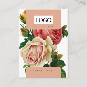 Roses Jewelry Earrings Necklace Display Card