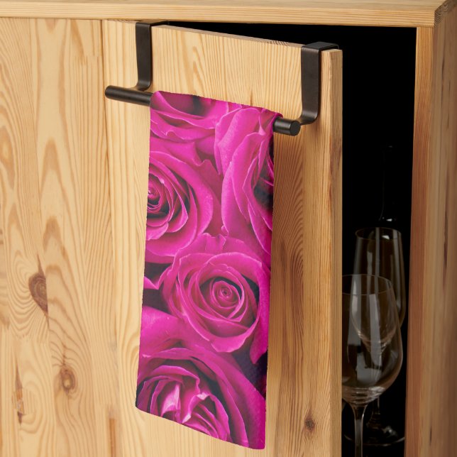 roses kitchen towel (Thirds Fold)