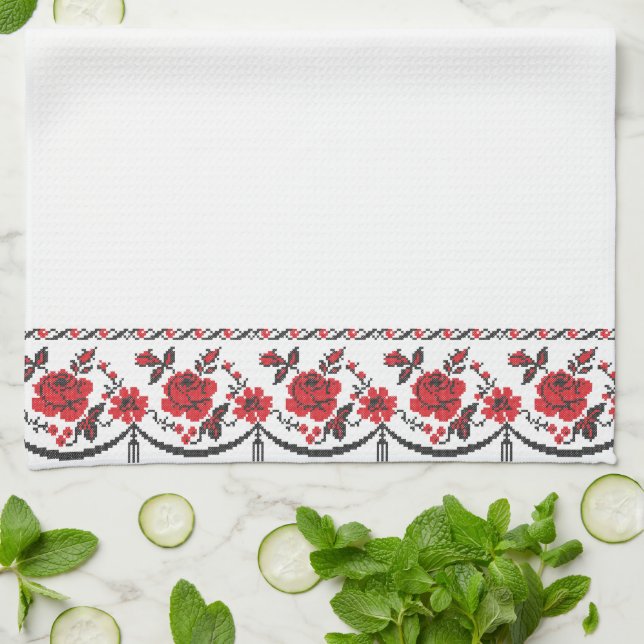 Roses Kitchen Towel (Folded)