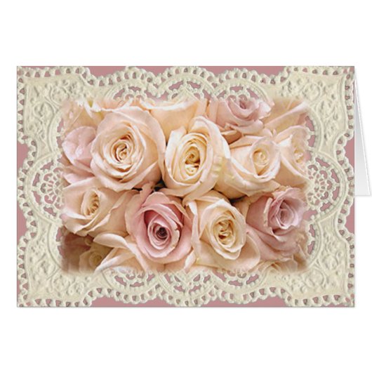 ROSES & LACE by SHARON SHARPE Cards (Front Horizontal)