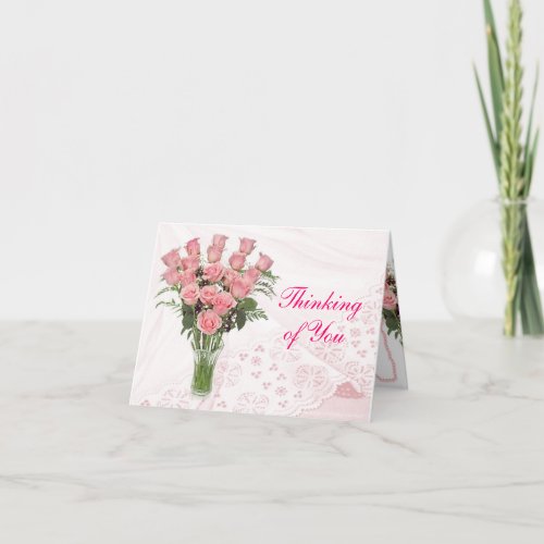 Roses  Lace_customize for any Thank You Card