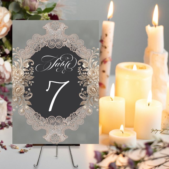 Roses & Lace - Sage Table Number (Creator Uploaded)