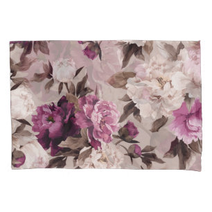 Roses Light Background: Vintage Watercolor Pillow Case