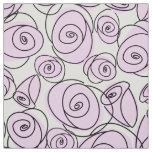 Roses Lilac large pattern fabric