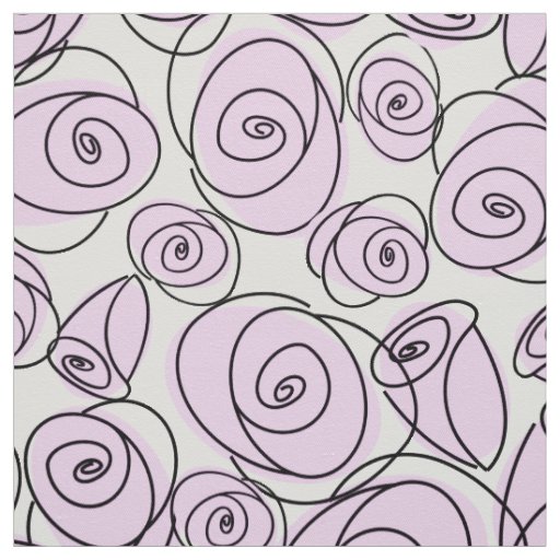 Roses Lilac large pattern fabric