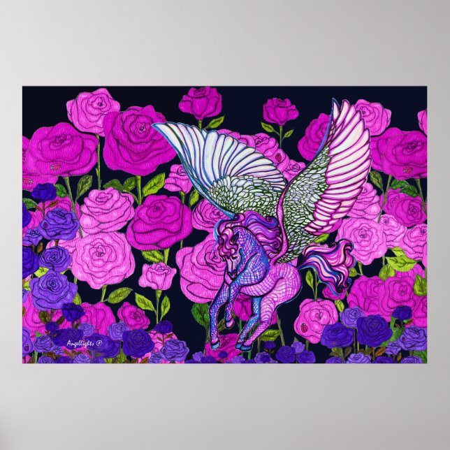 Roses Love Pegasus Poster (Front)