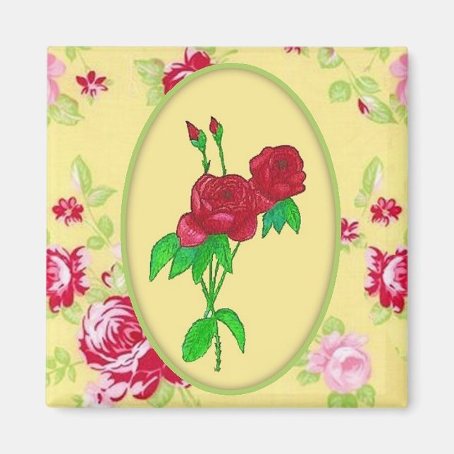 Roses Magnet (Front)
