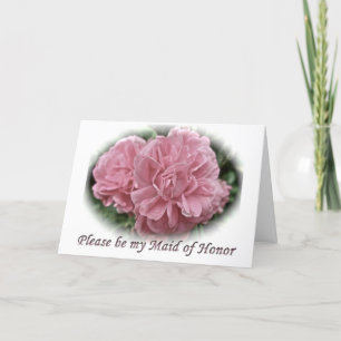Roses Maid of Honor Request Card