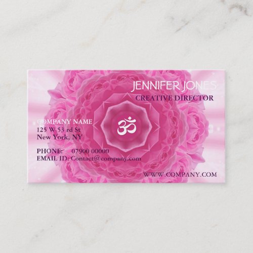 Roses Mandala Business Card