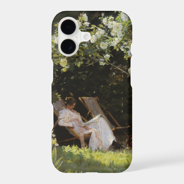 Roses. Marie Krøyer seated in the deckchair iPhone Case (Back)