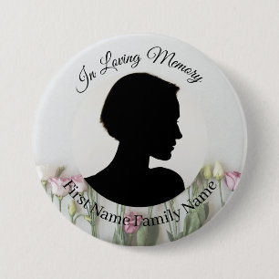 Roses memorial photo button