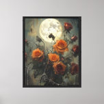 Roses &amp; Moonlight Webs Canvas Print