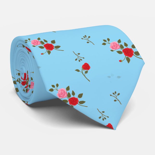Roses Neck Tie (Rolled)