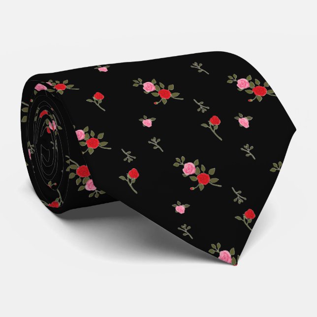 Roses Neck Tie (Rolled)