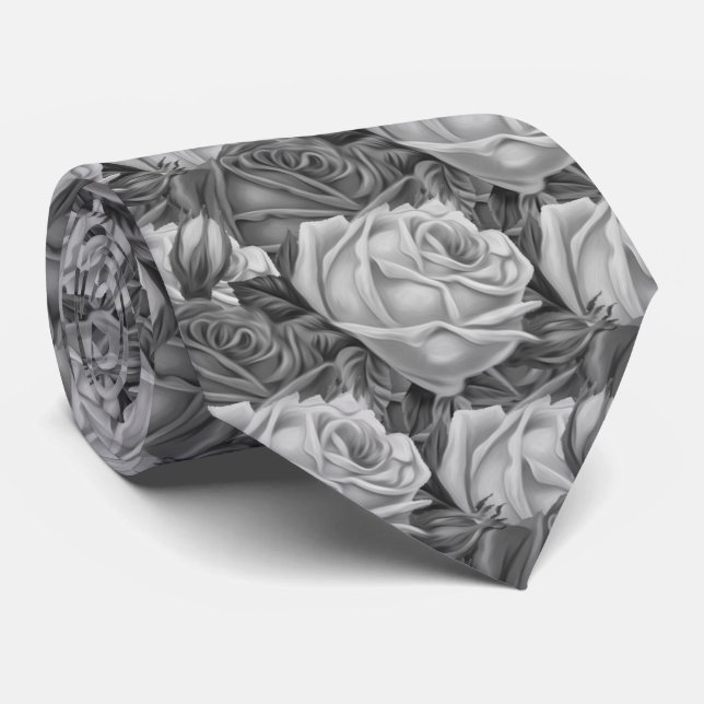 Roses Neck Tie (Rolled)