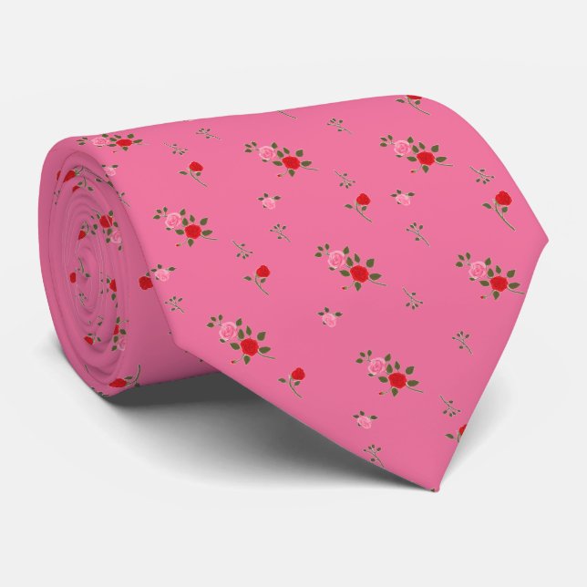 Roses Neck Tie (Rolled)