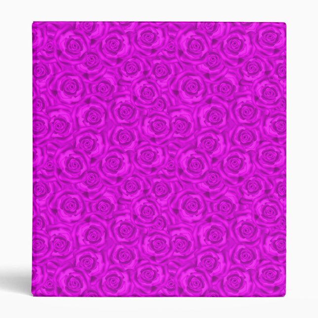 Roses, neon 3 ring binder (Front)