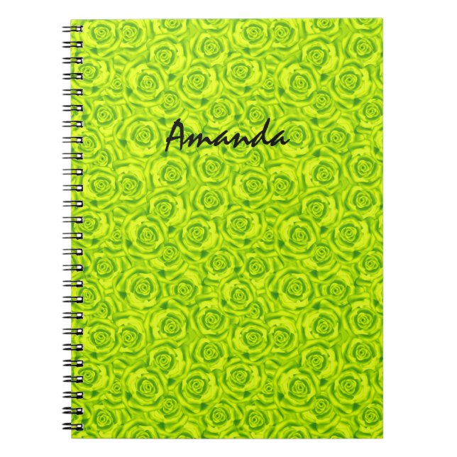 Roses, neon  notebook (Front)