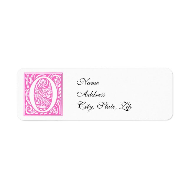 Roses O Monogram Label (Front)