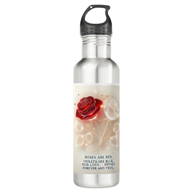 Roses of Light and Love Stainless Steel Water Bottle (Front)