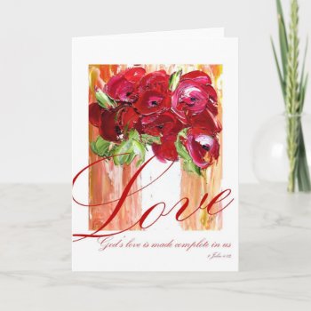 Roses Of Love Holiday Card by HeARTForGod at Zazzle