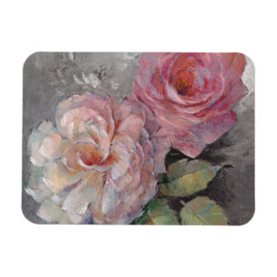 Roses on Gray Magnet