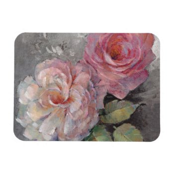 Roses On Gray Magnet by wildapple at Zazzle