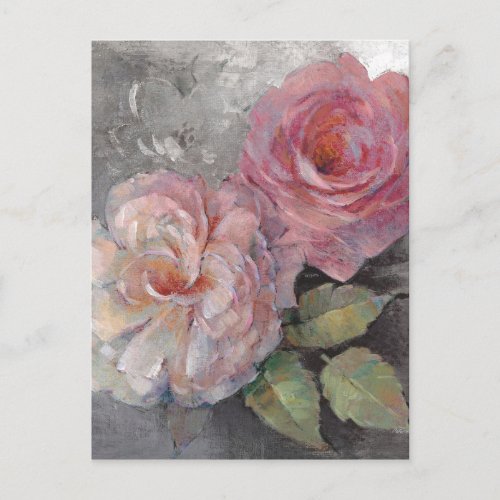 Roses on Gray Postcard