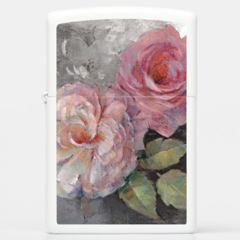 Roses On Gray Zippo Lighter by wildapple at Zazzle