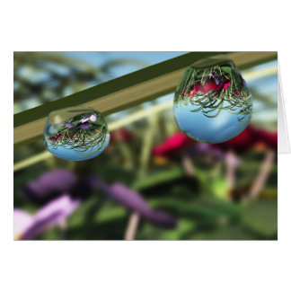 Roses on Raindrops Card
