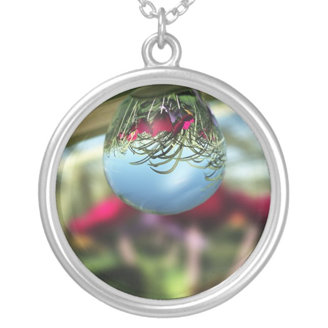 Roses on Raindrops Necklace (Front)