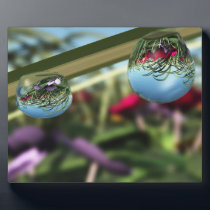 Roses on Raindrops Photo Plaque