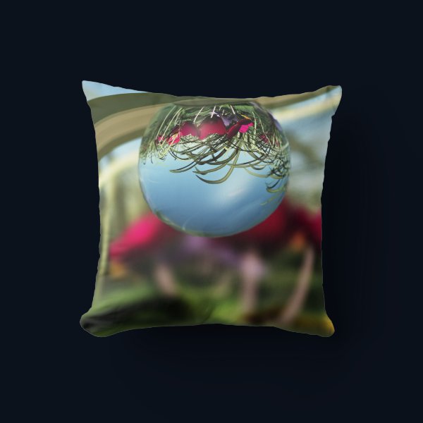 Roses on Raindrops Pillow