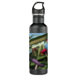 Roses on Raindrops Stainless Steel Water Bottle