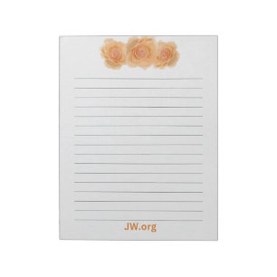 Roses on Top 40-page stationary JW Notepad