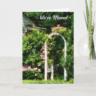 Roses On Trellis - We've Moved Card