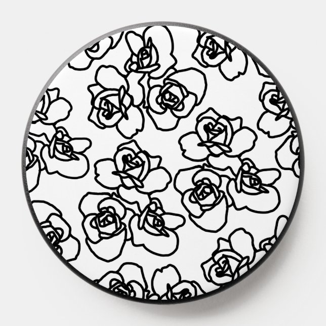 Roses Outline Art PopSocket (Popsocket)
