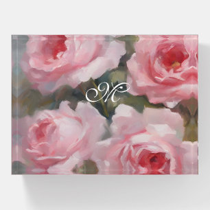 Roses Painted Pink Paperweight