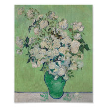 Roses painting by Vincent Van Gogh 1890 poster