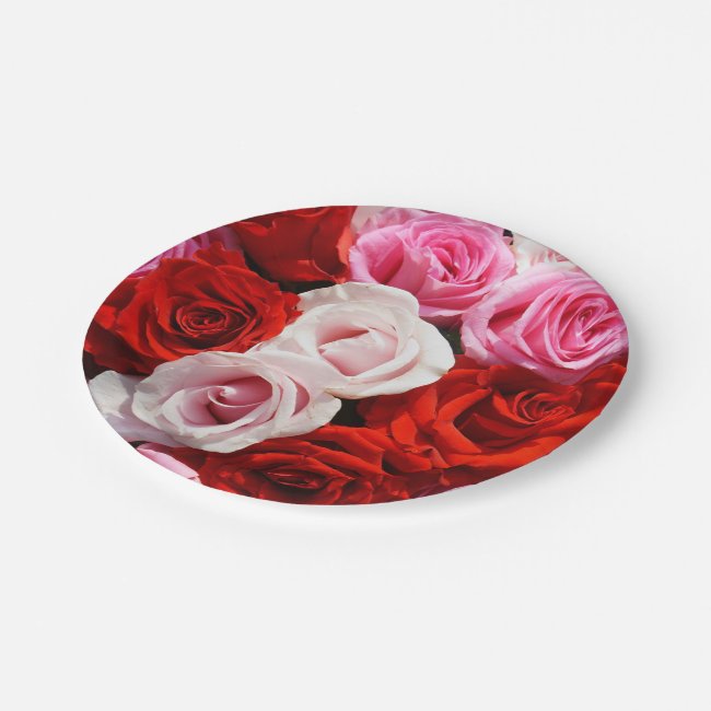 Roses Paper Plates