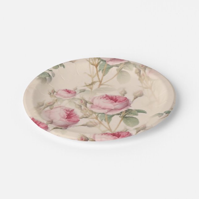 Roses Paper Plates (Angled)