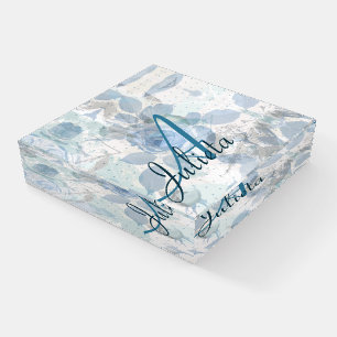 Roses pastel Monogram Paperweight